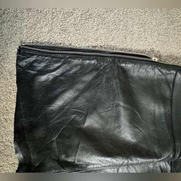 Leather Low Waist Mini Skirt - Picture 4 of 7